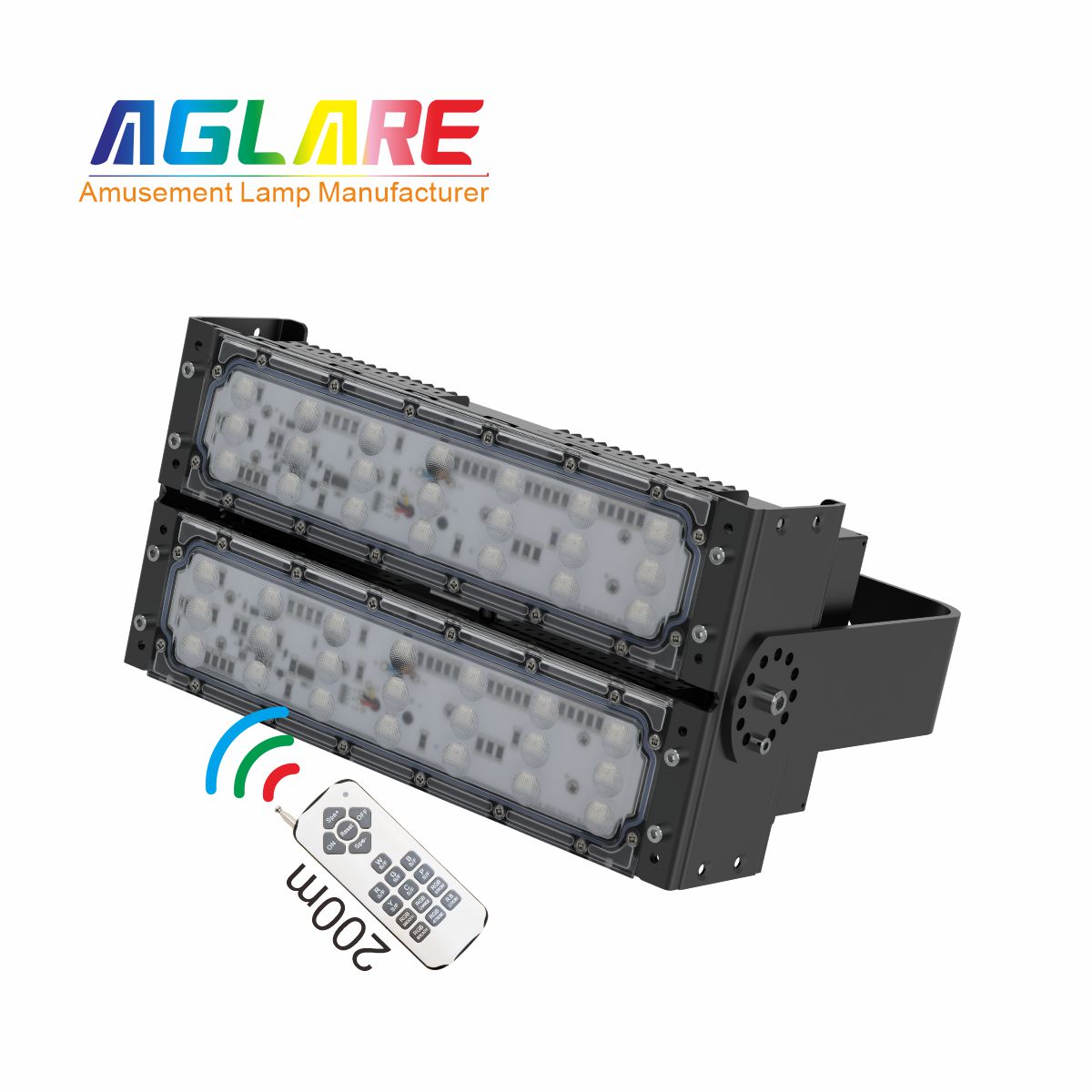 100W LED彩色泛光灯 RGB投光灯带？仄